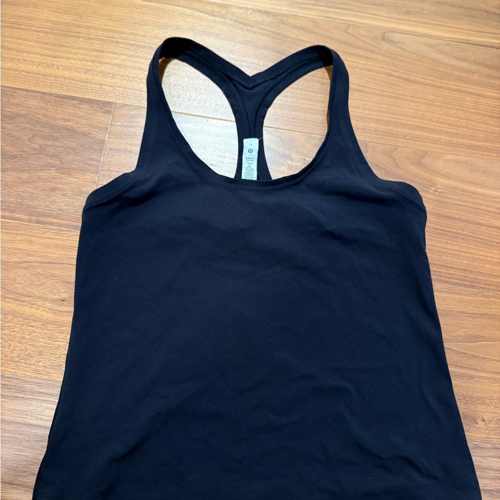 Lululemon Black Racerback Tank Top M (like new)